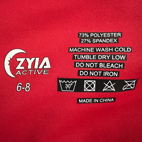 ZYIA Active Red Leggings Size 6-8 - Picture 9 of 9